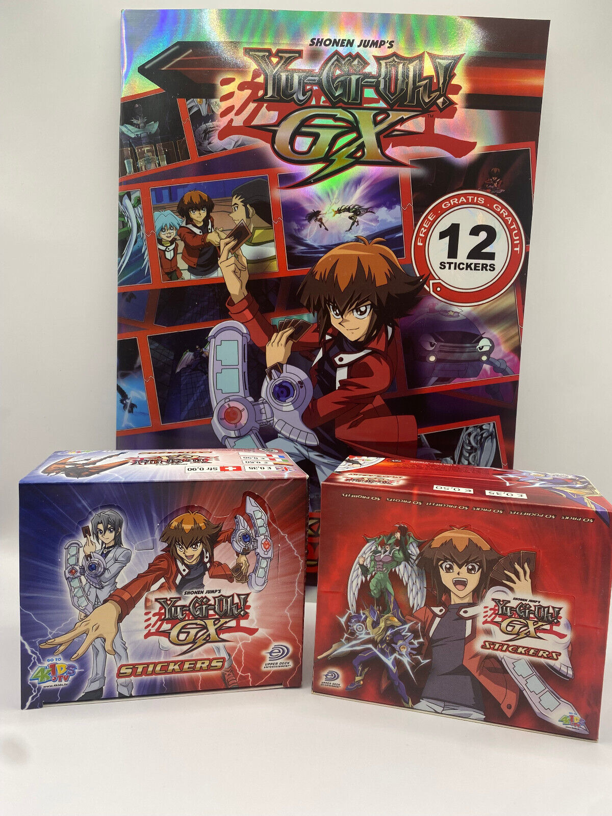YuGiOh! GX Sticker 2 x 50er Display + Sammel-Album -12 Sticker Gratis - NEU OVP
