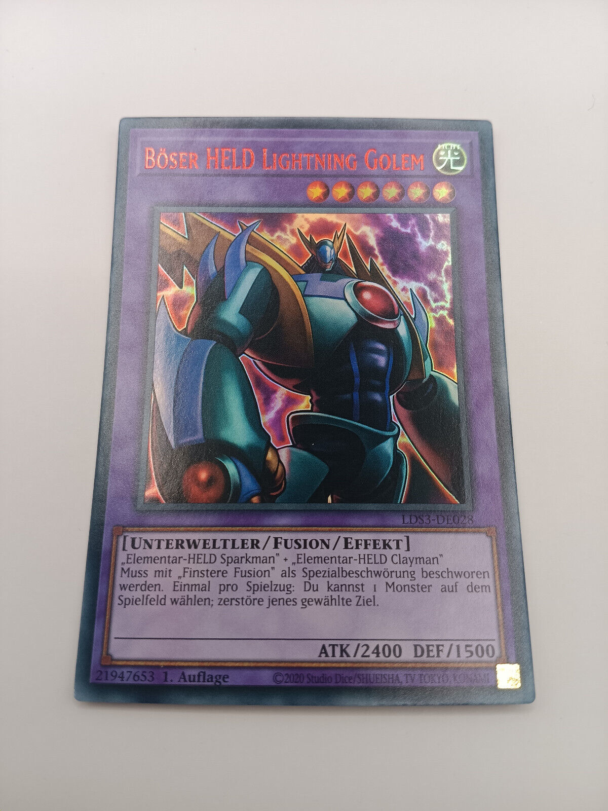 Böser Held Lightning Golem LDS3-DE028 Ultra Rare
