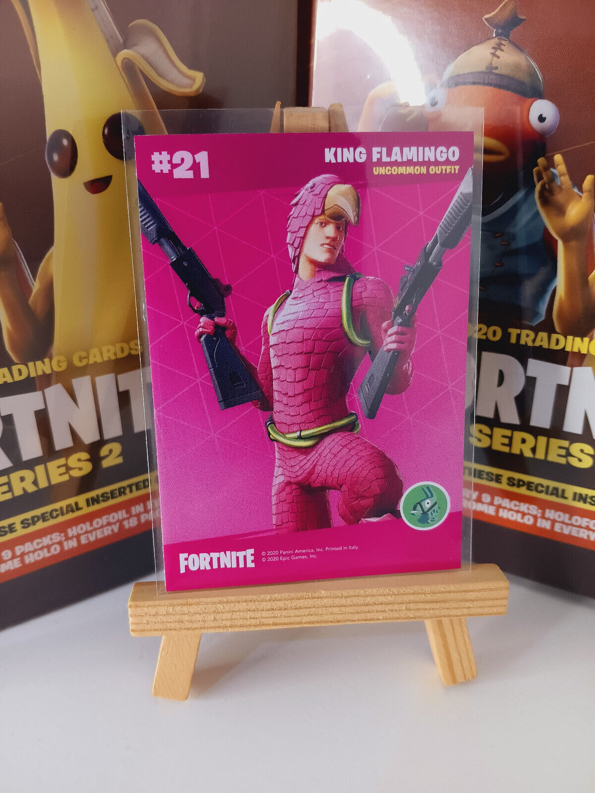 Fortnite Series 2 Nummer #21 King Flamingo Sammelkarte
