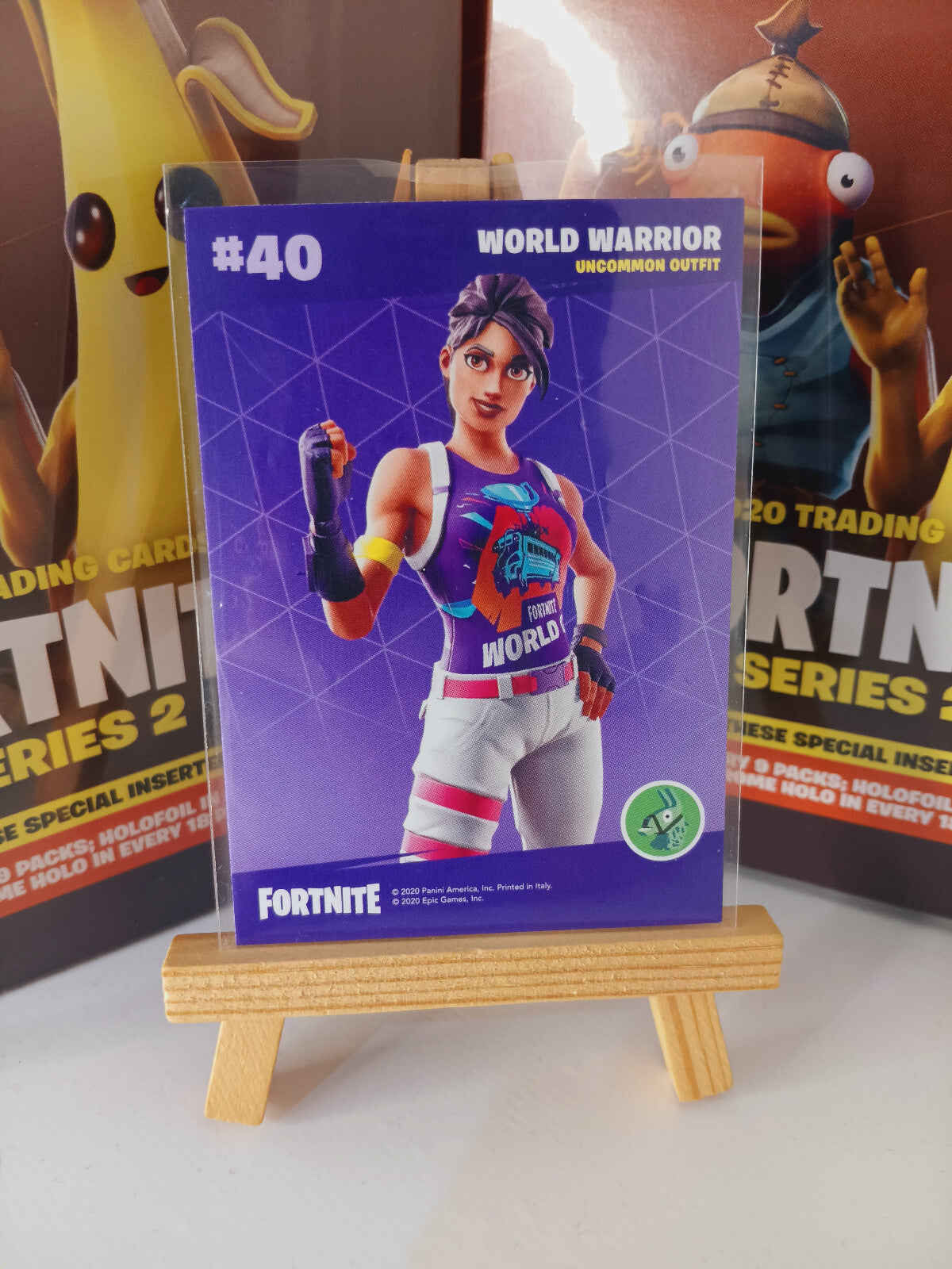 Fortnite Series 2 Nummer #40 World Warrior Sammelkarte