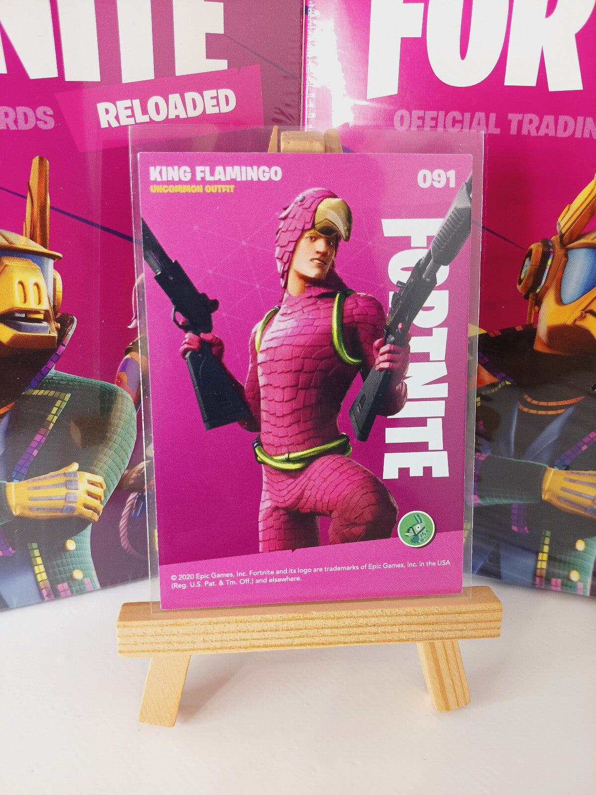 Fortnite Series 2 Reloaded Nummer #091 King Flamingo Sammelkarte