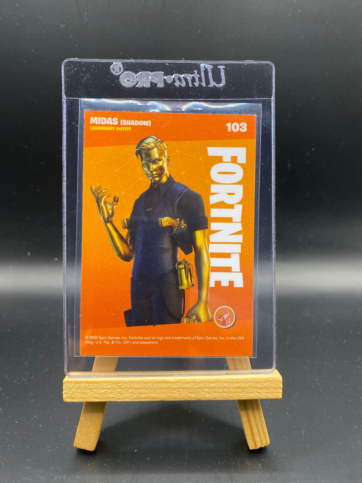 Fortnite Series 2 Reloaded Nummer 103 Midas (Shadow) Sammelkarte