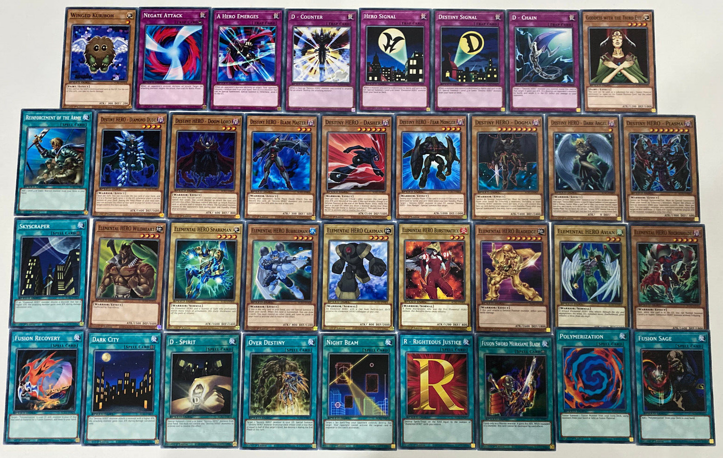 Yugioh! Elementarhelden DECK! Komplett! Elemental Hero ENG Near Mint