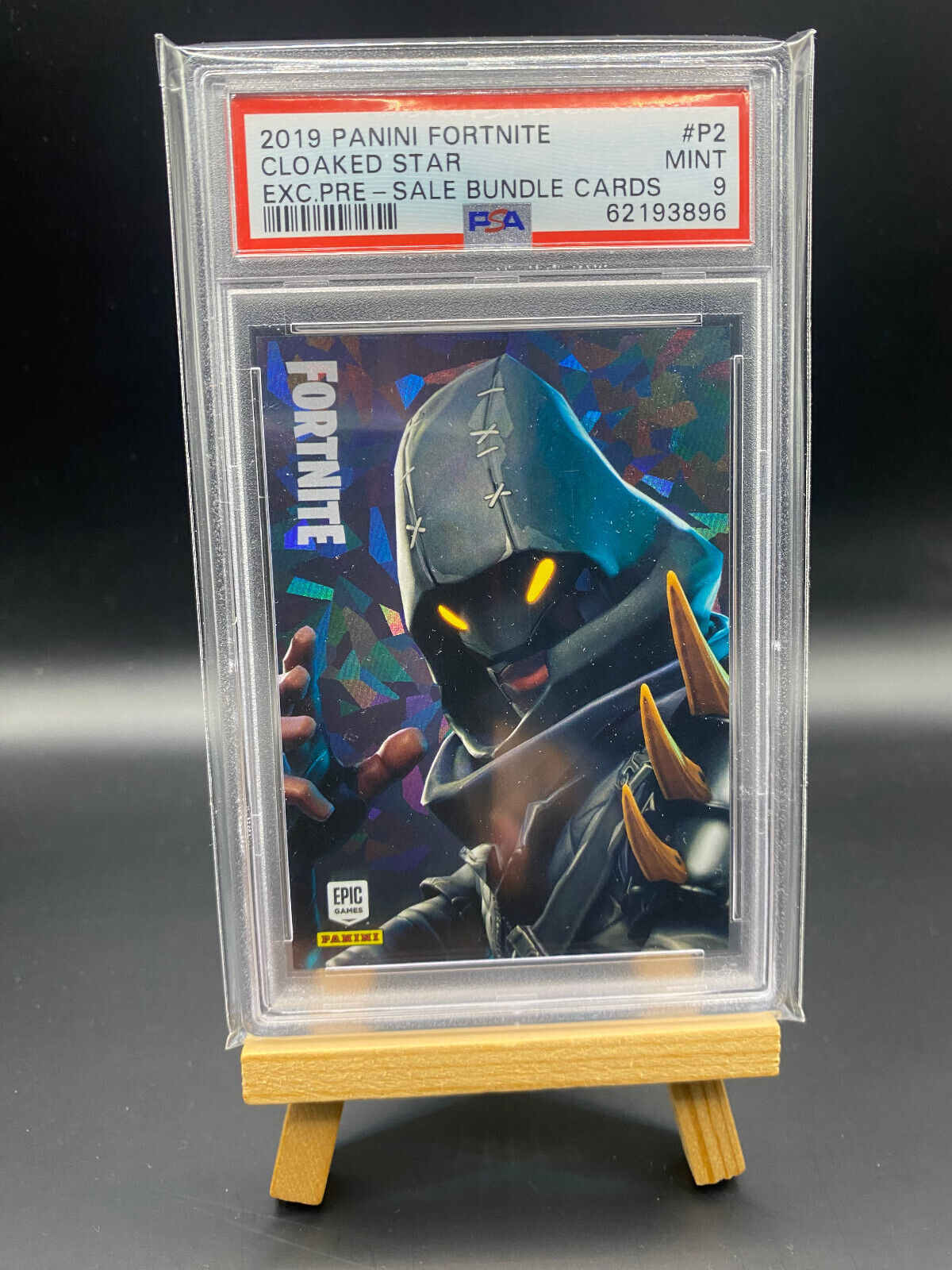 Fortnite Series 1 Nummer P2 Cloaked Star PSA 9 Promo Karte (Crystal Shard) Sammelkarte