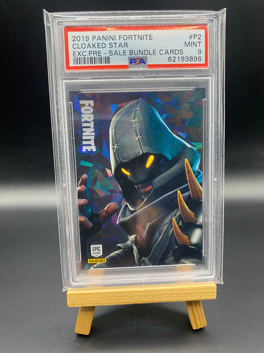 Fortnite Series 1 Nummer P2 Cloaked Star PSA 9 Promo Karte (Crystal Shard) Sammelkarte