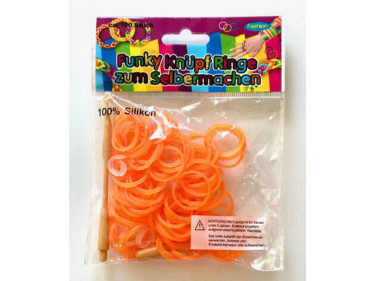 Funky Loombänder Orange 100Stk.