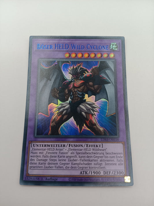 Böser Held Wild Cyclone LDS3-DE030 BLAU Ultra Rare