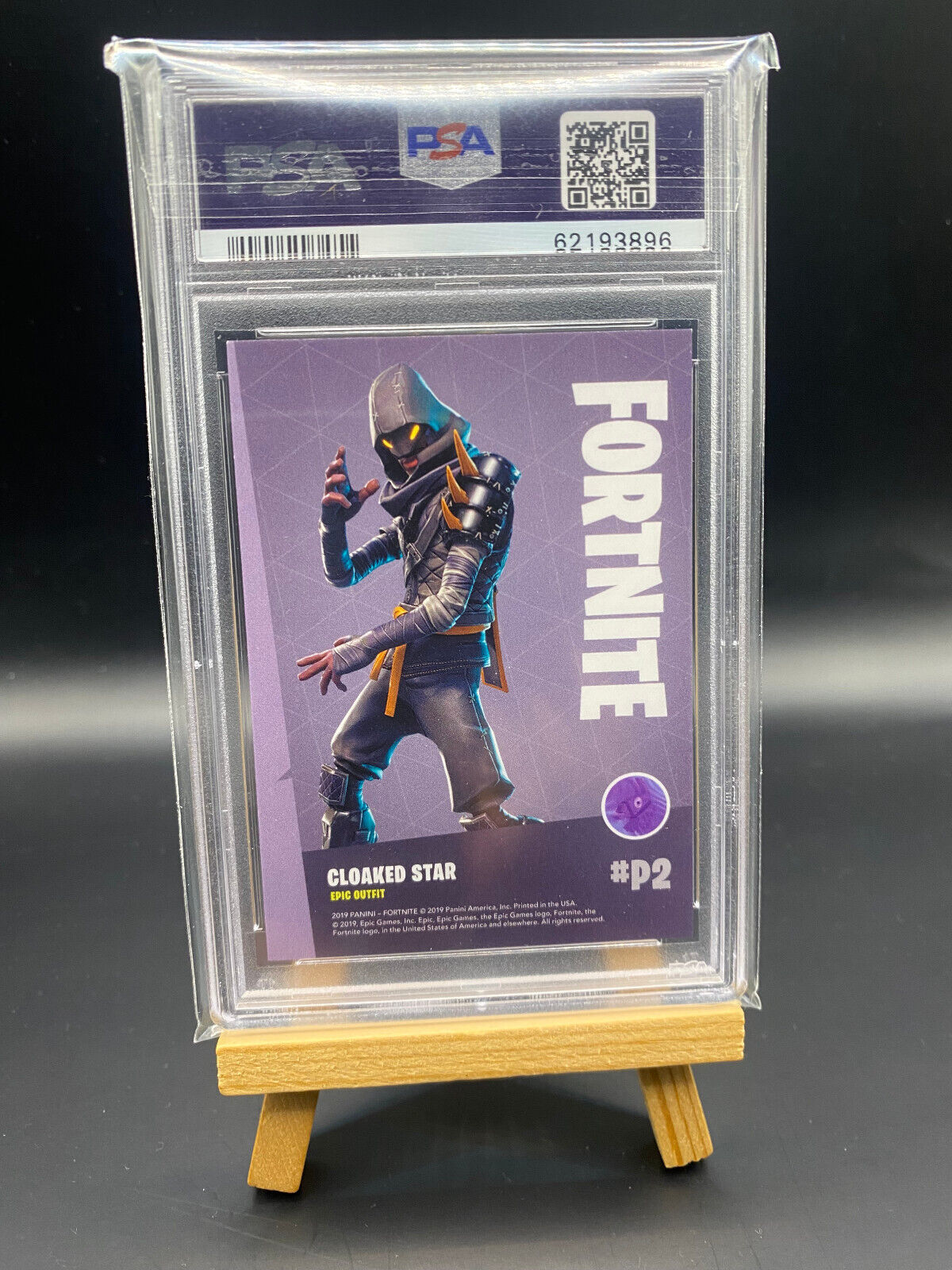 Fortnite Series 1 Nummer P2 Cloaked Star PSA 9 Promo Karte (Crystal Shard) Sammelkarte