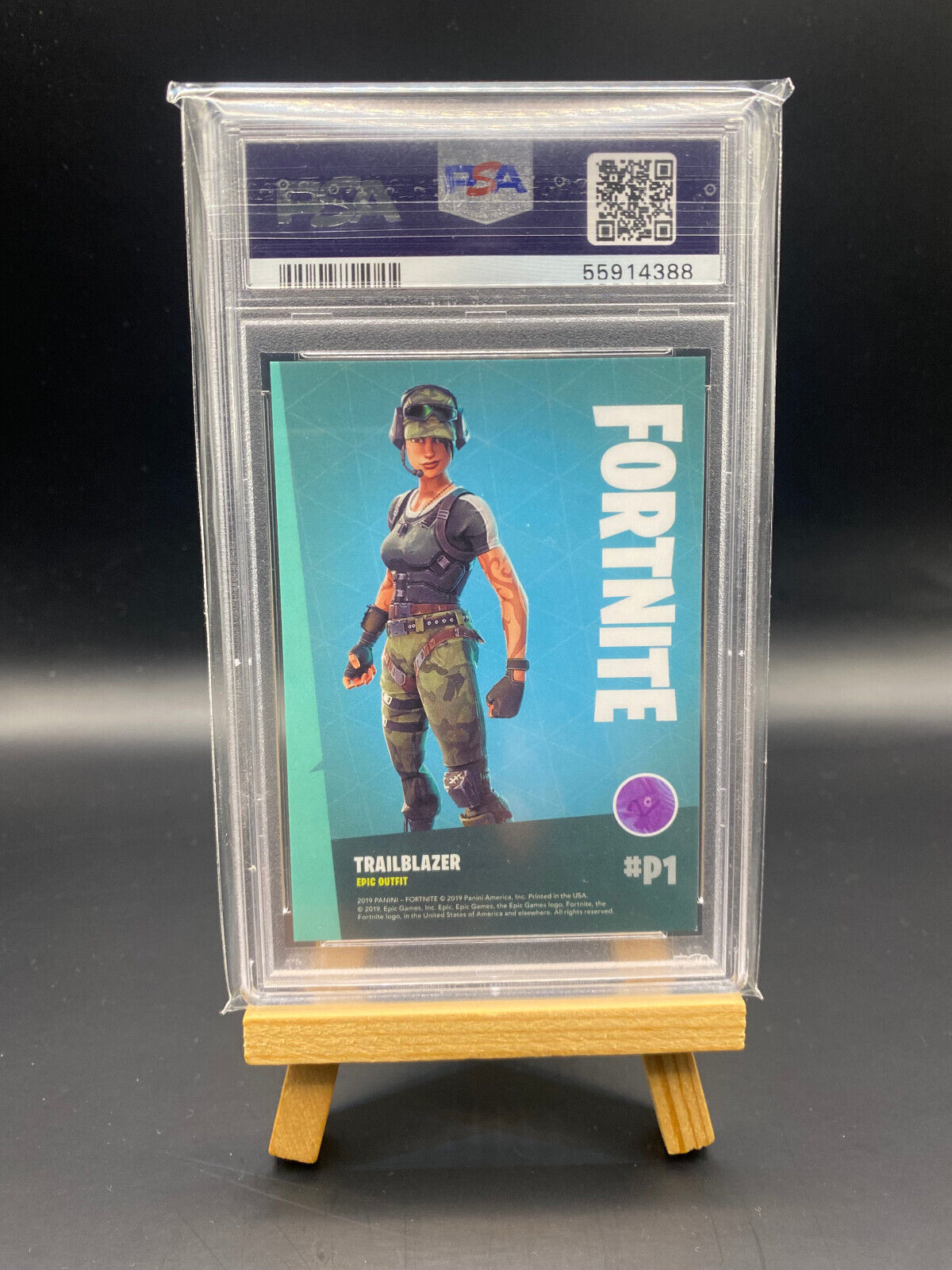 Fortnite Series 1 Nummer P1 Trailblazer PSA 9 Promo Karte (Crystal Shard) Sammelkarte